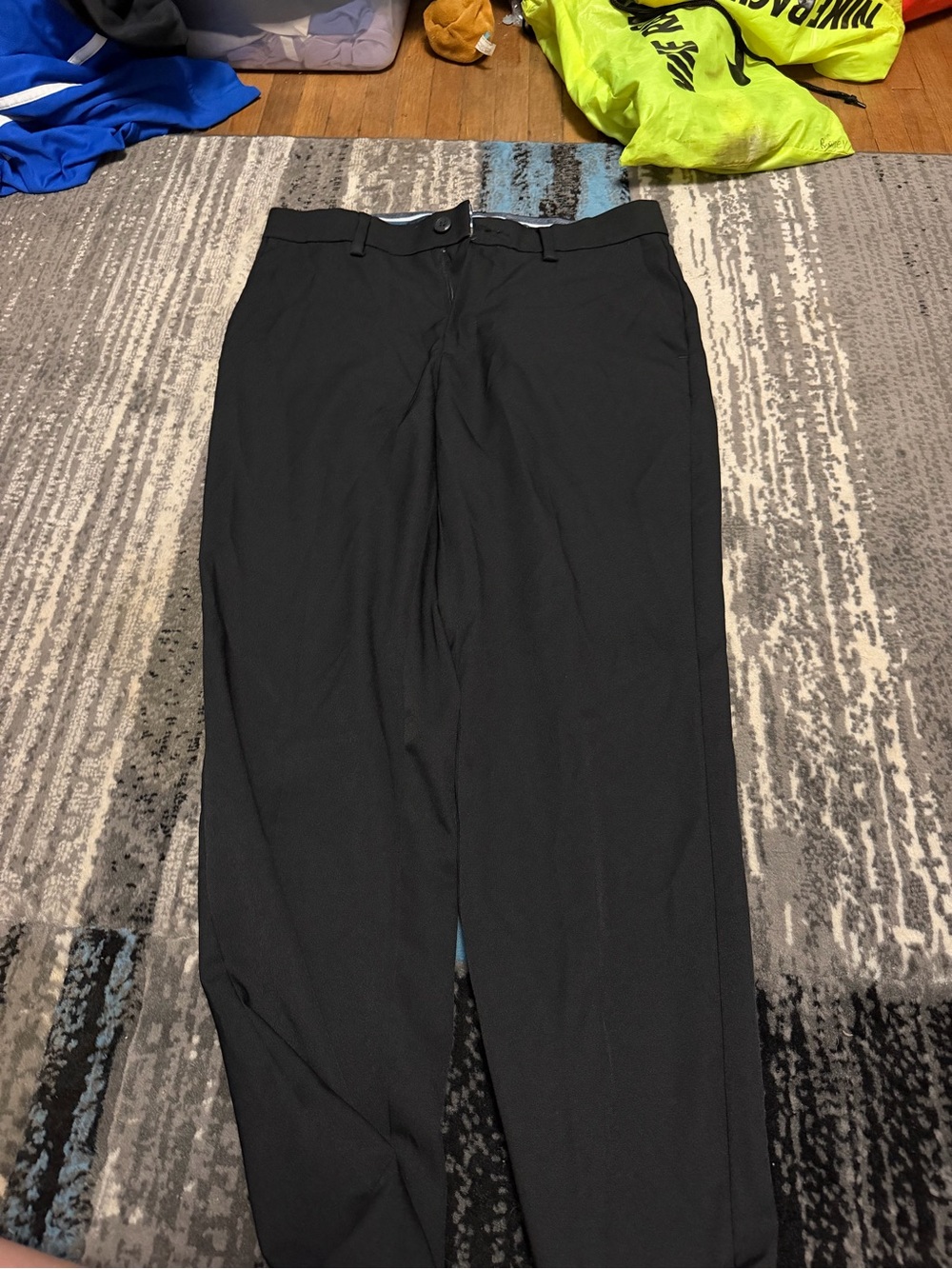 Men's Black Dress Pants - Tailored Straight Leg